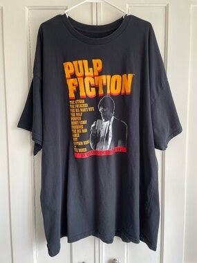 Pulp Fiction Men Shirt 4X Black Movie Promo Short Sleeve Tee Samuel Jackson Cult